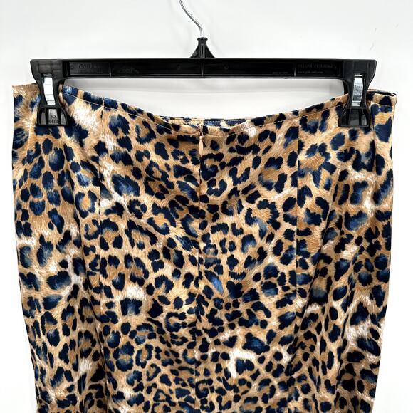 Lulus Animal Print Silky Midi Skirt // M - Picture 6 of 8